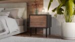 Bedside Tables Cortina Wooden Black 2 Pieces 45x40x51cm - Image 3