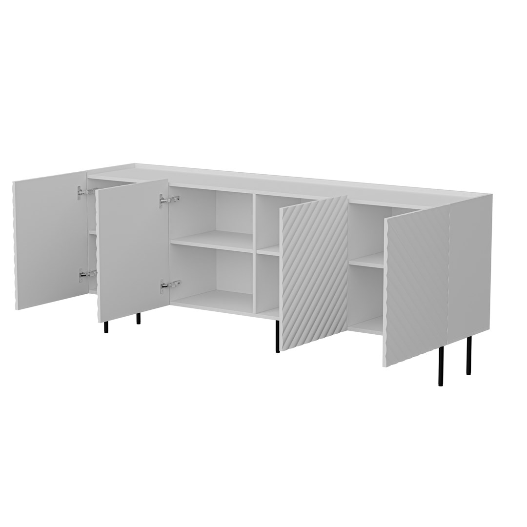 Cama LUCCA 4D chest of drawers 200x40x80 white - Image 1