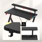 Huzaro Hero 1.9 RGB Gaming Desk Black - Image 5