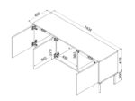 Cama INSERTO 3D TV cabinet 143.5x40x61.5 cashmere + LED - Image 7