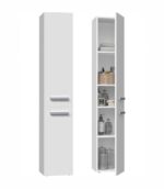 Bathroom cabinet NEL II 31x30x174 cm  matt white - Image 3