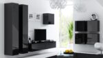 TV Stand Vigo 180 Black / Black Gloss M180xD30xH40cm - Image 6