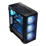 Modecom Horizon Flow Gaming Midi Tower Computer Case with Side Window and Black RGB Lighting - Image 9