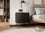 Bedside Tables Isla Wooden Black 2 Pieces 44.5x40x59cm - Image 3