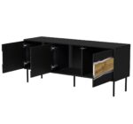 Sideboard Inserto 3d Wooden Black 143.5x40x61.5cm - Image 3