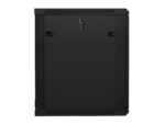 Lanberg wall-mounted installation rack cabinet 19'' 15U 600x600mm black (glass door)