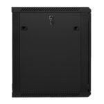 Lanberg wall-mounted installation rack cabinet 19'' 15U 600x600mm black (glass door)