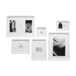 Deknudt S46YK1 WALL picture wall with 6 white wooden Frames