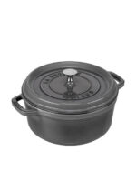 Staub Round Cocotte, 24cm Graphite Grey, Cast Iron