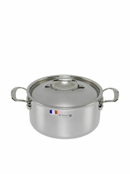 De Buyer Affinity Saucepot Stainless Steel with lid 24 cm