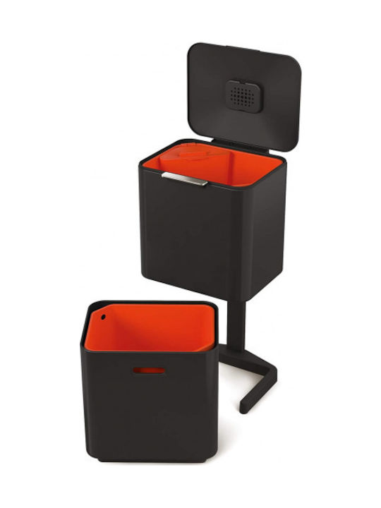 fixedratio_20210420142643_joseph_joseph_kados_aporrimmaton_totem_black_2x30lt.jpeg Joseph Joseph Totem Max 60L Black Waste & Recycling Bin - Image 1