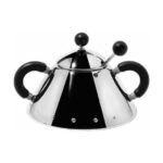 Alessi Sugar Bowl with Spoon black 9097 B