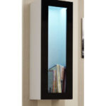 Cama Cabinet VIGO  90  glass 90/35/32 white/black gloss