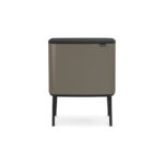 Brabantia Waste Bin Bo Touch Bin Platinum, 11 + 23 L