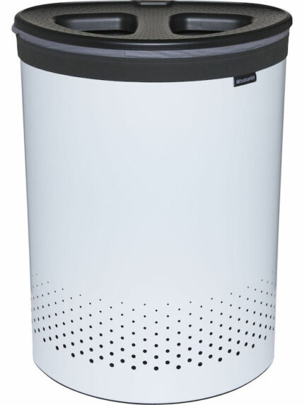 Brabantia Laundry Bin, 55 L dark grey / white
