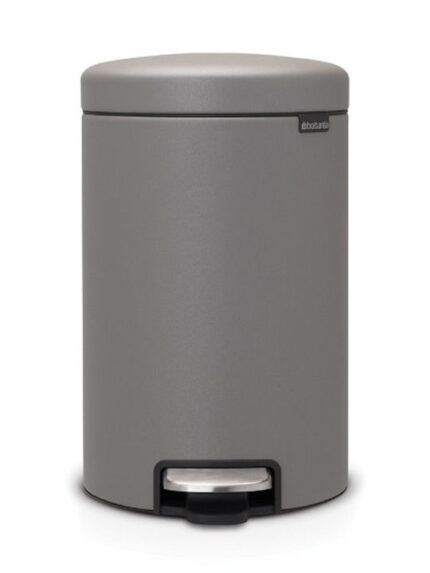Brabantia NewIcon Pedal Bin, 12L Mineral Concrete Grey