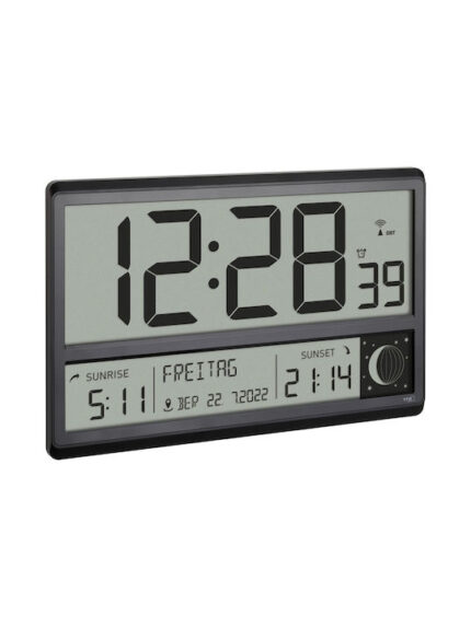 TFA 60.4524.01 black Digital XL Wall Clock