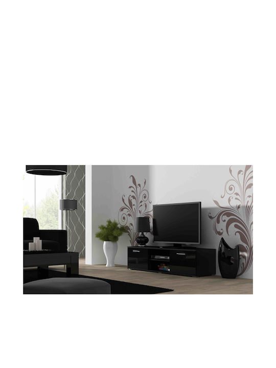 fixedratio_20230911111347_epiplo_tileorasis_xylino_mayro_m140xp43xy37cm_sohortv140cz_cz.jpeg Cama TV stand SOHO 140 black/black gloss - Image 1