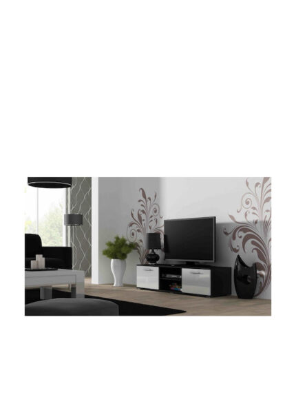 Cama TV stand SOHO 140 black/white gloss