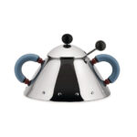 Alessi Sugar Bowl with spoon light blue 9097