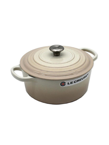 Le Creuset Signature Roaster round 22cm Meringue creme (21177227164430)