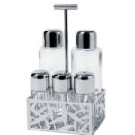 Alessi Cactus Condiment Set - oil,vinegar,S+P,spices MSA16