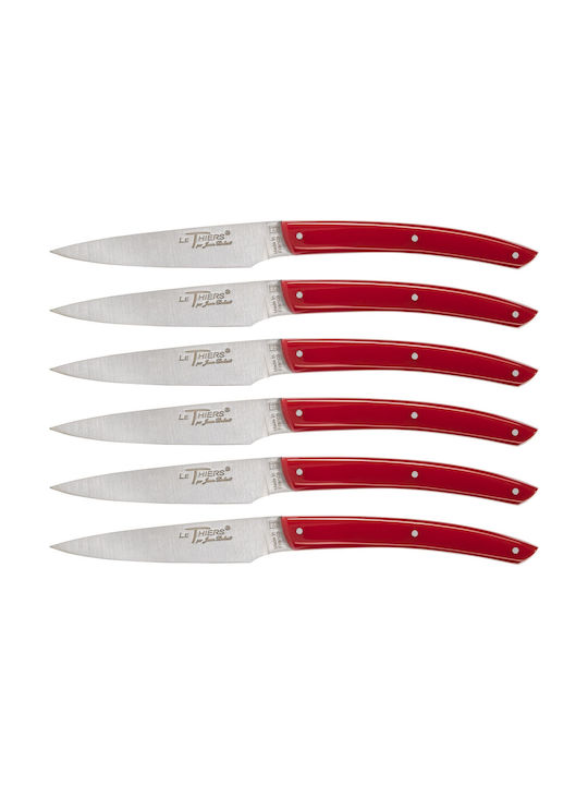 fixedratio_20250312122556_laguiole_machairia_steak_apo_anoxeidoto_atsali_6tmch_3219333977201.jpeg Laguiole Jean Dubost Knife Set 6 pcs., Acrylic Red - Image 1