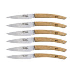 Laguiole Jean Dubost Knife Set 6 pcs., Oak Wood