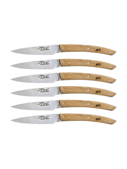 Laguiole Jean Dubost Knife Set 6 pcs., Oak Wood