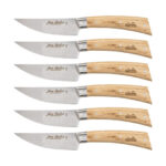 Laguiole Jean Dubost Steak Knife Set 6pcs., Oak Wood