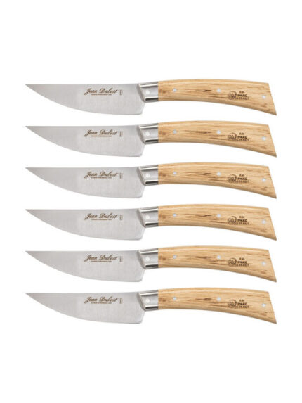 Laguiole Jean Dubost Steak Knife Set 6pcs., Oak Wood