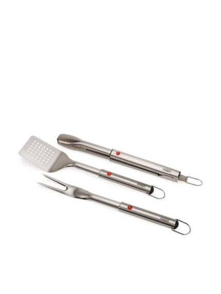Joseph Joseph GrillOut 3-Piece SST BBQ Turner, Tongs & Fork Set