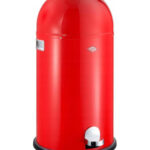 WESCO Kickmaster Soft Trash Bin red