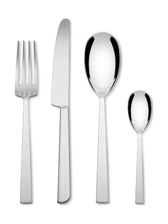 fixedratio_20251210124330_alessi_set_machairopirouna_asimi_24tmch.jpeg Alessi Asta cutlery set 24 pcs. silver - Image 1