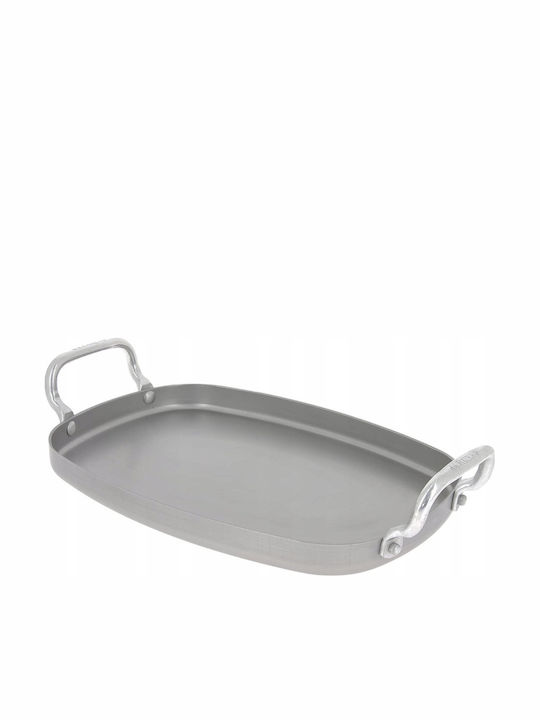 fixedratio_20260310162216_lumarko_tigani_apo_alouminio_me_epistrosi_apo_petra.jpeg De Buyer Mineral B Rectangular Plancha Grill, 38x26 cm - Image 1