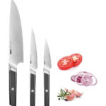 Gefu ACURO Knife-Set 3-pcs Chef- All-Purpose & Vegetable Knife