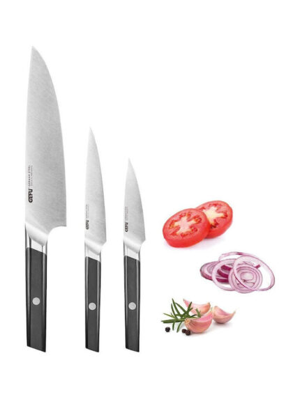 Gefu ACURO Knife-Set 3-pcs Chef- All-Purpose & Vegetable Knife