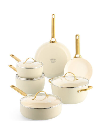 GreenPan Padova Reserve 6 pcs Pot & Pan Set Cream White