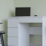 Desk Mijas left White matt
