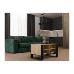 MODERN 4P ARTISAN COFFEE TABLE WITH BLACK LEGS