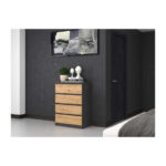 Topeshop M4 ANTRACYT/ARTISAN chest of drawers