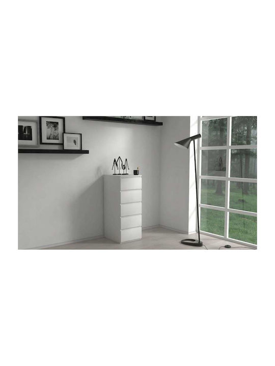 fixedratio_20260421160844_syrtariera_krevatokamaras_w5_biel_biel_40x45x111ek.jpeg Topeshop W5 BIEL MAT chest of drawers - Image 1