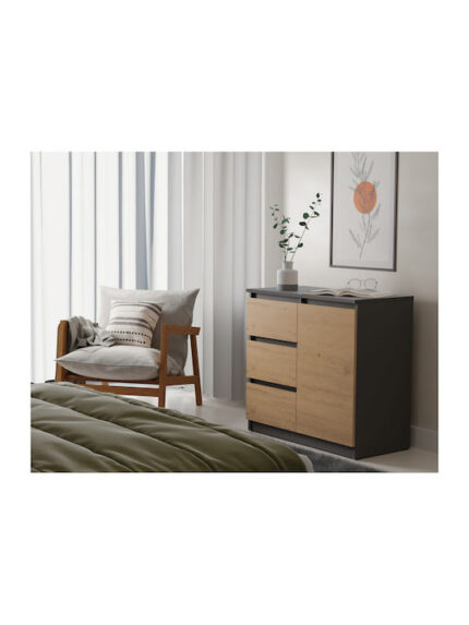 Topeshop 1D3S ANT/ART KPL chest of drawers