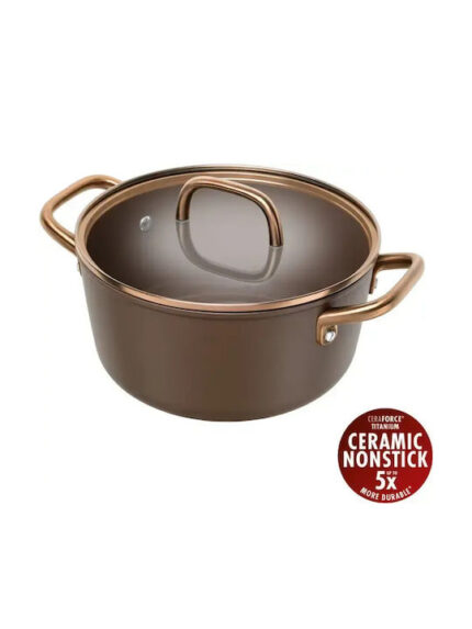 ZWILLING Milano Stock Pot with Glass Lid 24 cm, Brown