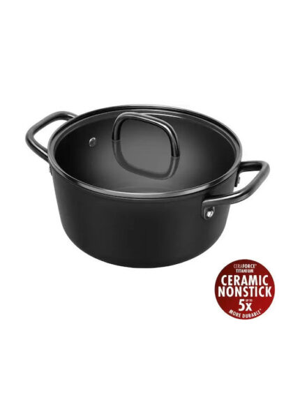 ZWILLING Milano Stock Pot with Glass Lid 24 cm, Black