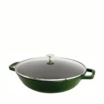 Staub Wok 30 cm with lid Cast Iron, basil-green