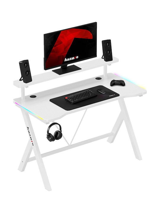 fixedratio_20260603120729_grafeio_gaming_xylino_white_me_led_120x60x70ek.jpeg Huzaro Hero 1.9 RGB White Gaming Desk - Image 1