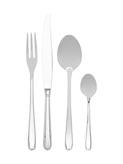 Alessi Caccia cutlery set 24 pcs silver