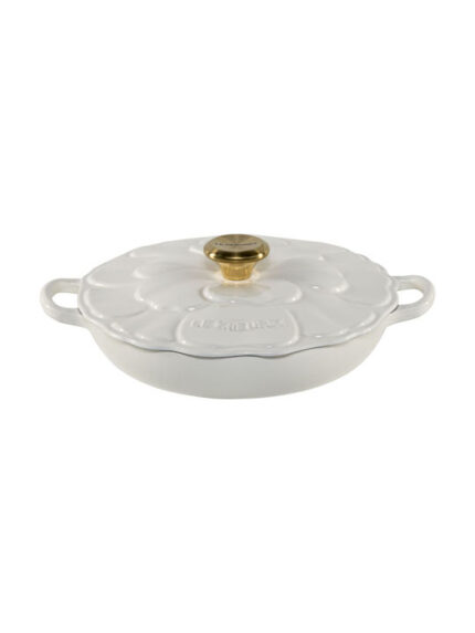 Le Creuset Gourmet Casserole Flower 26 cm white