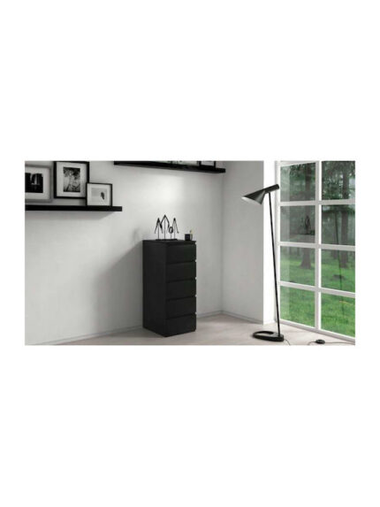 Topeshop W5 CZERŃ chest of drawers